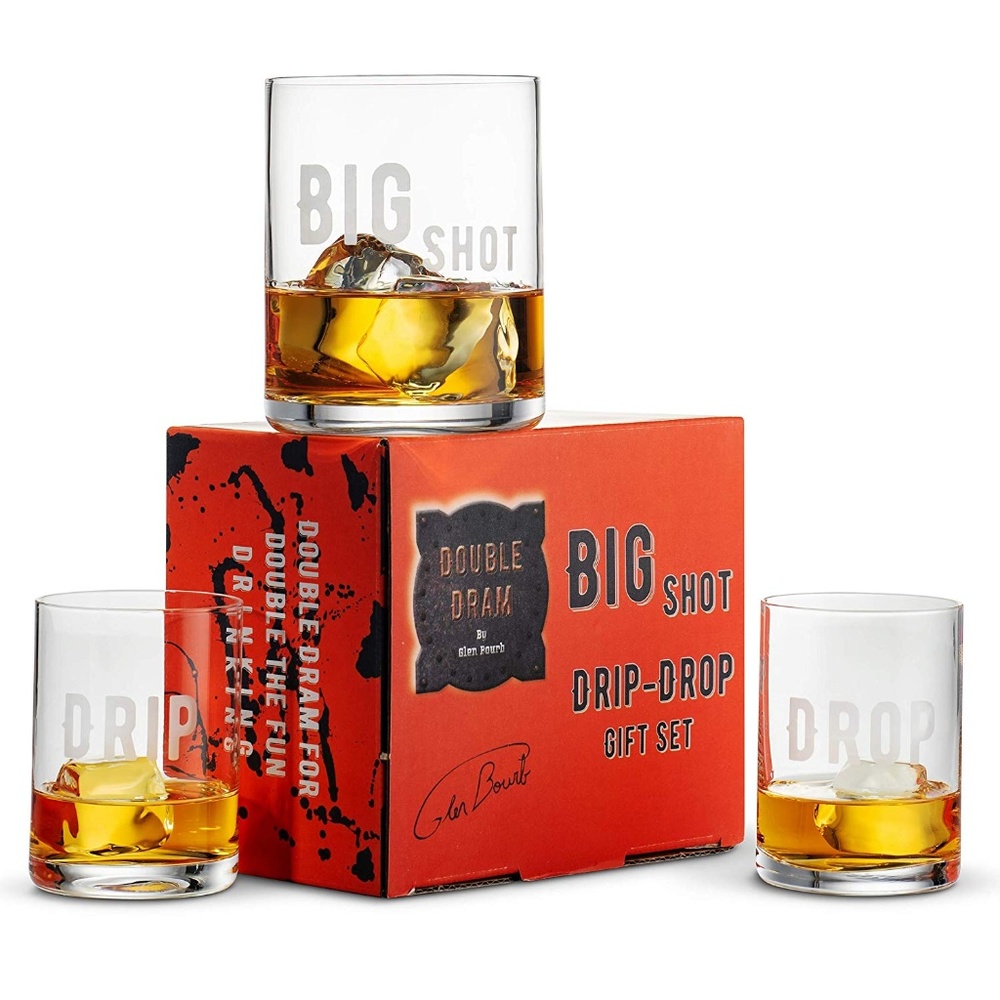 Double Dram set of 3 shot glasses/barware